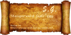 Steigervald György névjegykártya