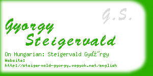 gyorgy steigervald business card